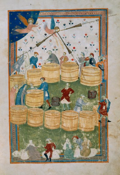 Grain market in Florence, from the Biadaiolo Codex by Master of the Biadaiolo Codex Master of the Biadaiolo Codex